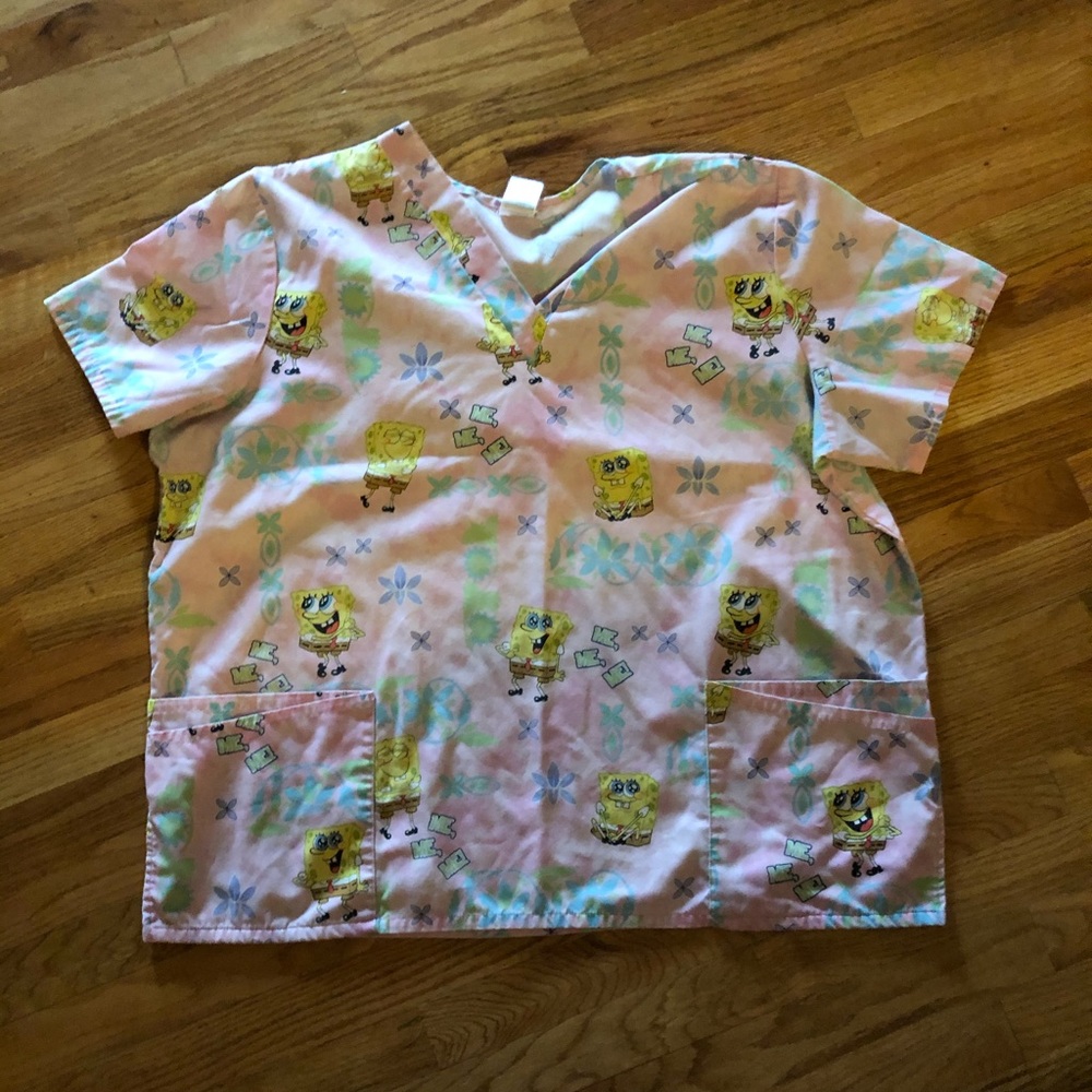 Sponge bob Double pocket scrub top 2x